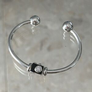 Pandora Silver Bracelet with Clear Stone